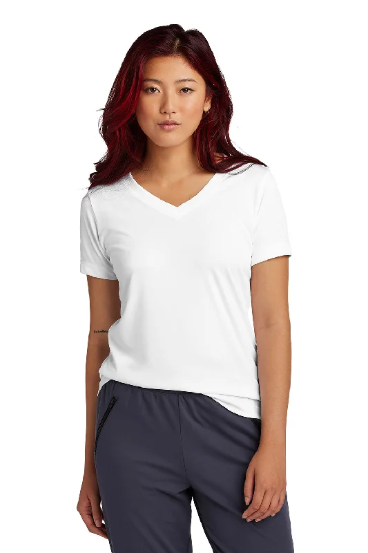 indigo polo t-shirts smart -Sport-Tek Womens Competitor Moisture Wicking Short Sleeve V-Neck T-Shirt - White