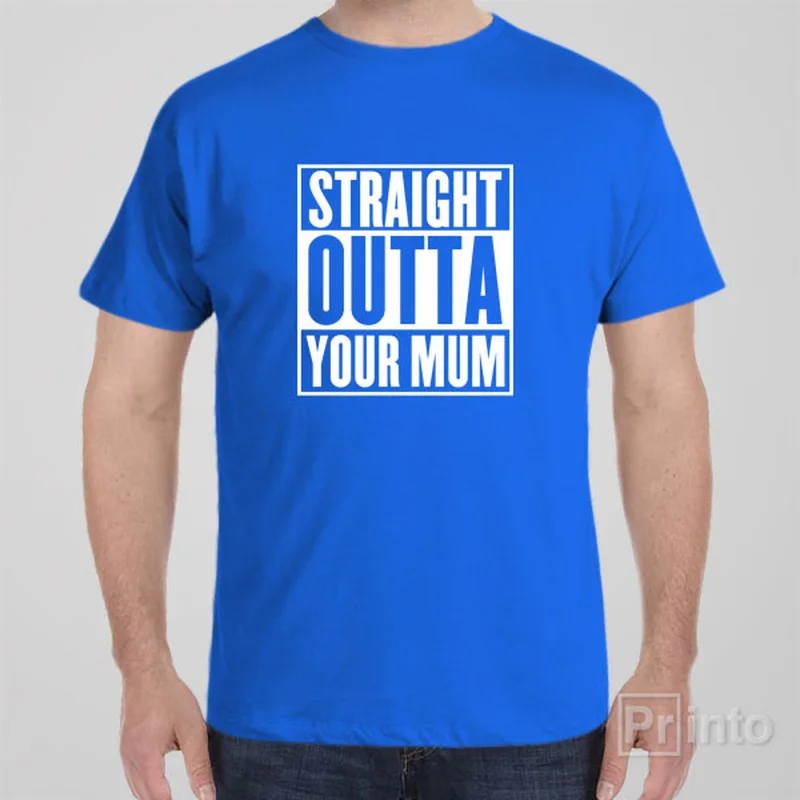 aqua slim fit t-shirts sleek -Straight outta your mum - T-shirt