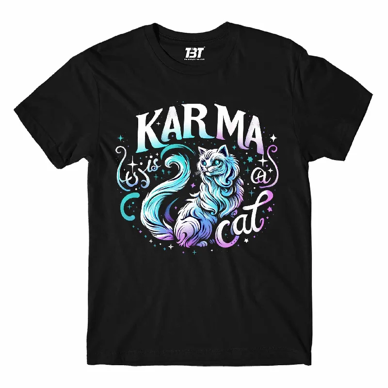 olive oversized t-shirts comfy -Taylor Swift T shirt - Karma Cat