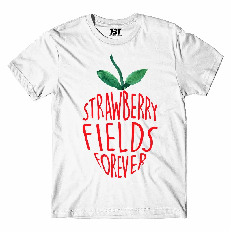 teal oversized t-shirts loose -The Beatles T shirt - Strawberry Fields