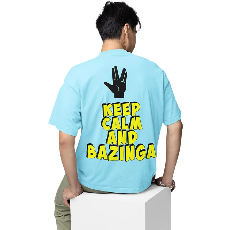 custom quote t-shirts personal -The Big Bang Theory Oversized T shirt - Keep Calm & Bazinga