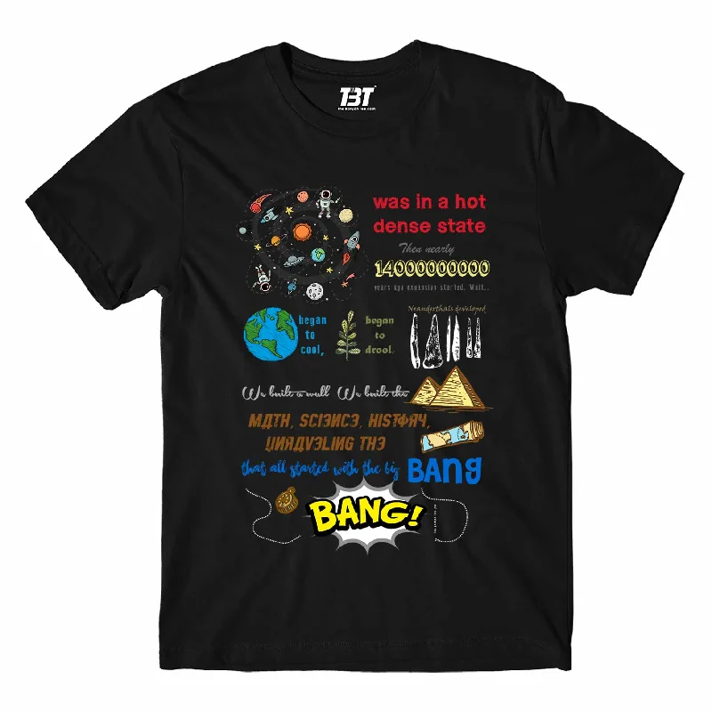 aqua long sleeve t-shirts summer -The Big Bang Theory T shirt - Title Song Doodle