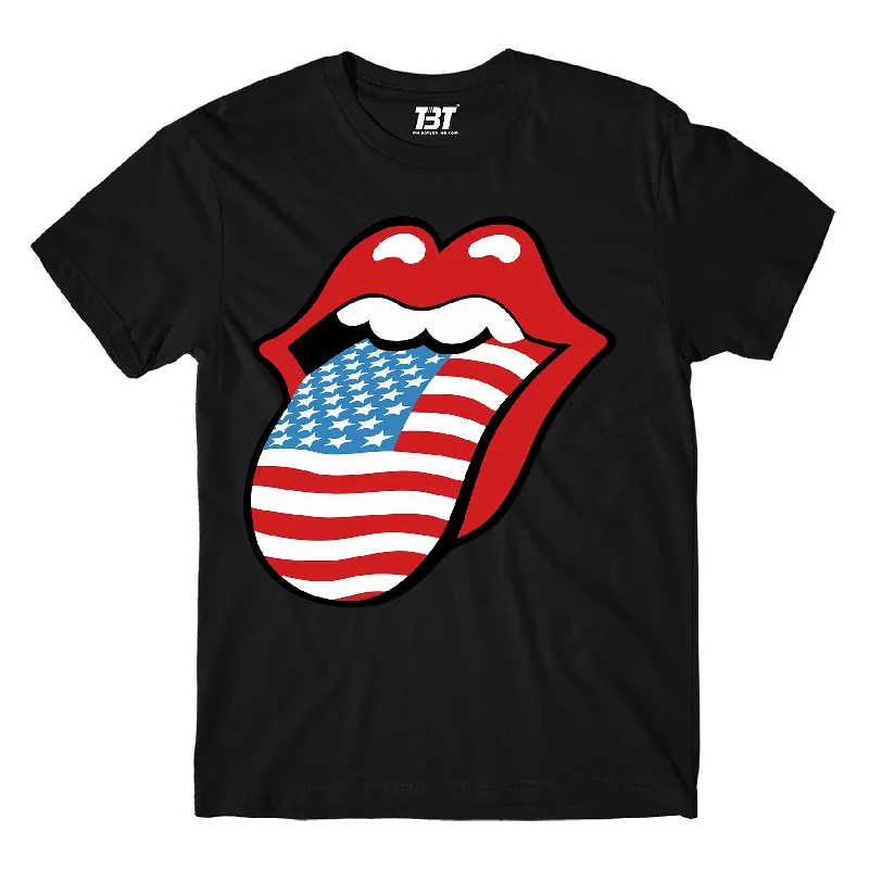 pastel pink t-shirts trendy -The Rolling Stones T shirt - Patriotic Lips