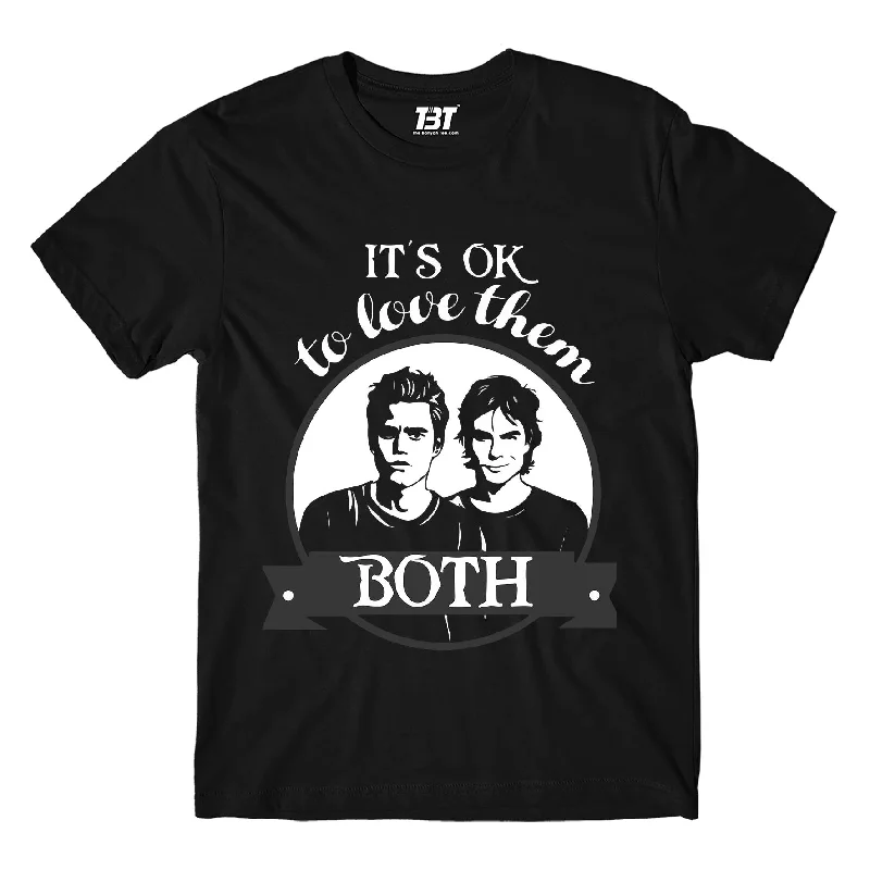 pastel pink t-shirts feminine -The Vampire Diaries T shirt - Love Them Both