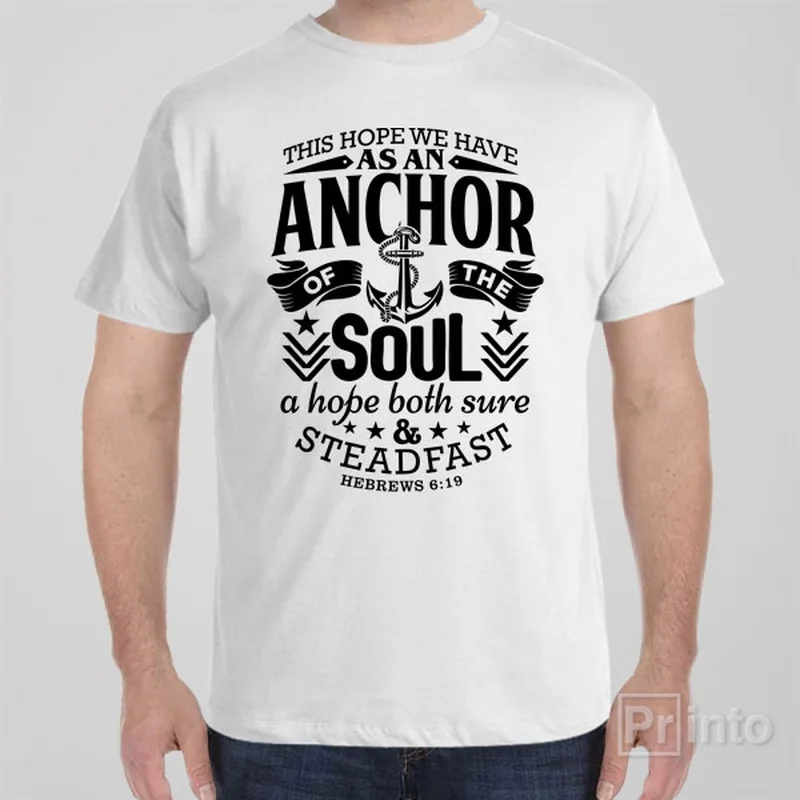 heathered navy t-shirts casual -This hope we have as an anchor - T-shirt