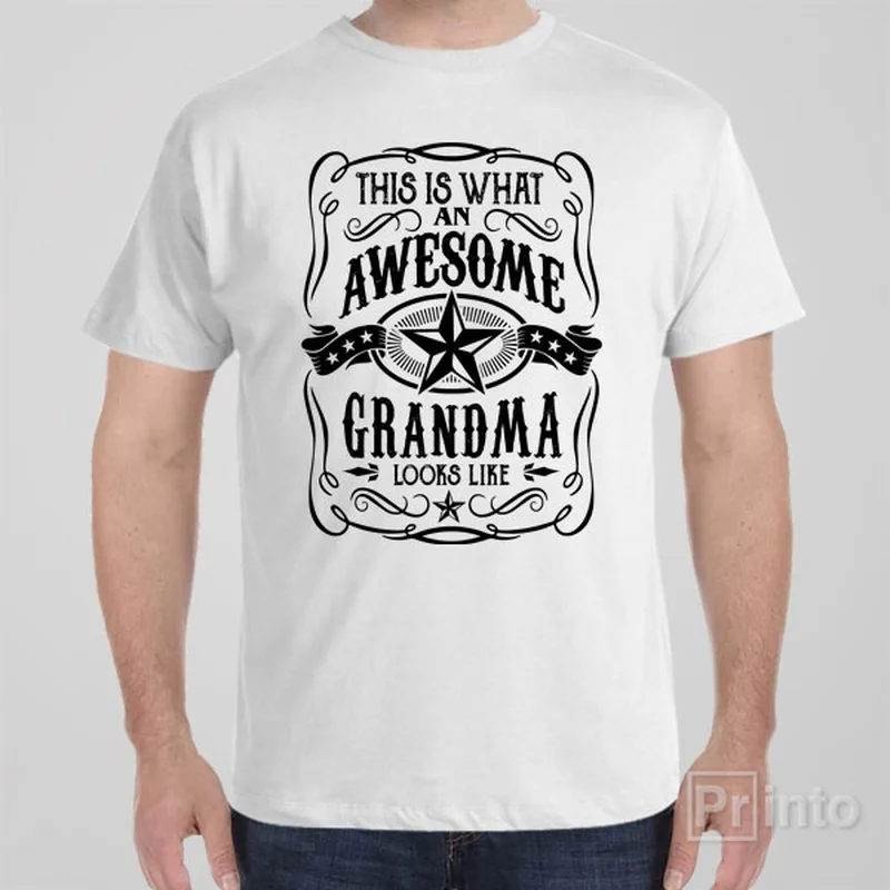 maroon v-neck t-shirts sharp -This is what an awesome grandma looks like - T-shirt