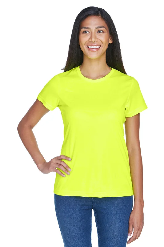 aqua long sleeve t-shirts vibrant -UltraClub Womens Cool & Dry Performance Moisture Wicking Short Sleeve Crewneck T-Shirt - Bright Yellow