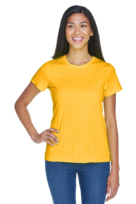 custom team t-shirts unity -UltraClub Womens Cool & Dry Performance Moisture Wicking Short Sleeve Crewneck T-Shirt - Gold