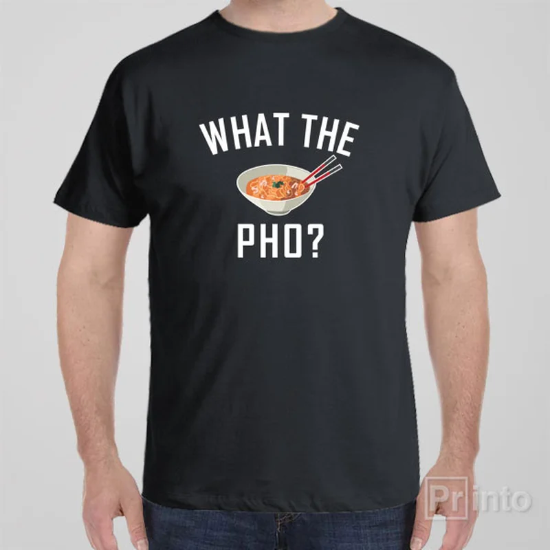 navy crew neck t-shirts basic -What the PHO? - T-shirt