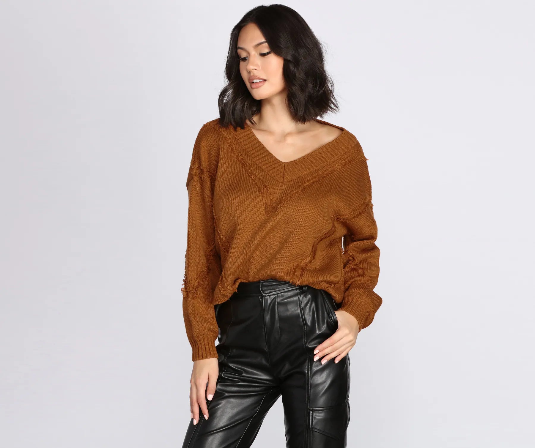 pullover sweater cozy cashmere -All In The Deets Fringe Pullover