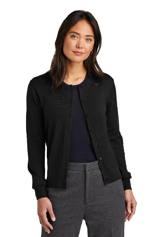 cardigan soft touch -Brooks Brothers Womens Merino Long Sleeve Button Front Cardigan Sweater - Deep Black - COMING SOON