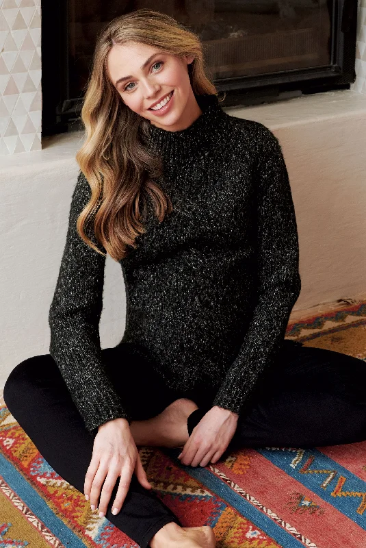 pullover sweater bold pattern -Cable Knit in Nightshade Maternity Nursing Sweater Ripe