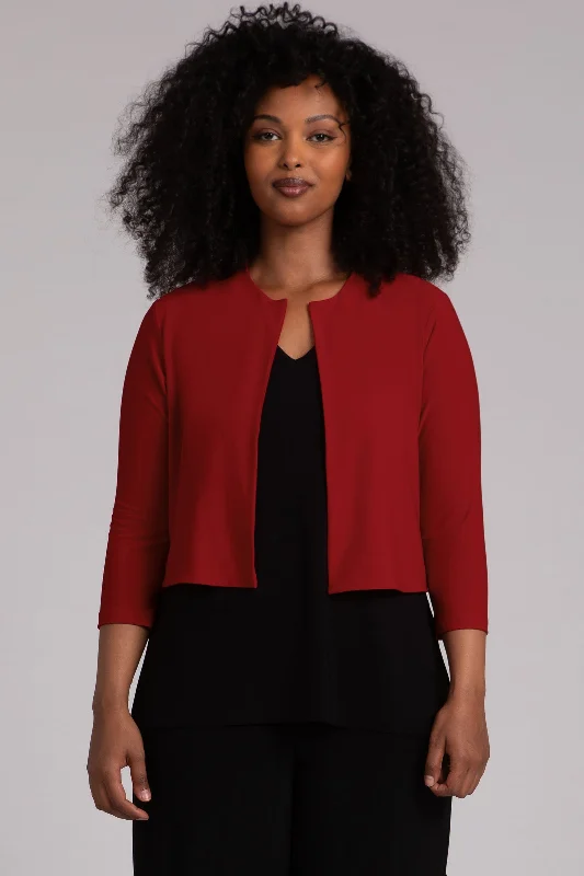 cardigan evening wear -Classic Bolero Cardigan | Red