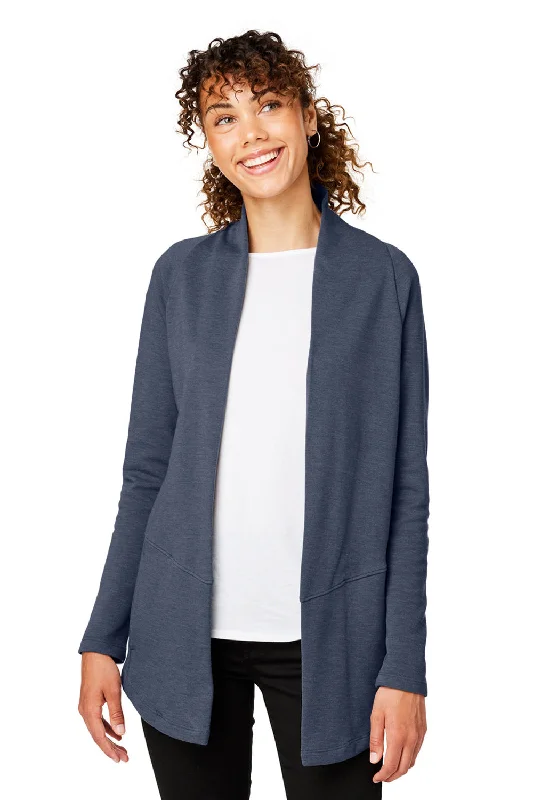 cardigan loose knit -Devon & Jones Womens New Classics Charleston Cardigan Sweater - Navy Blue Melange