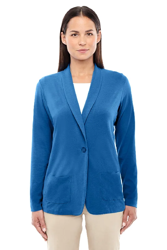 cardigan comfy brown -Devon & Jones Womens Perfect Fit Cardigan Sweater - French Blue