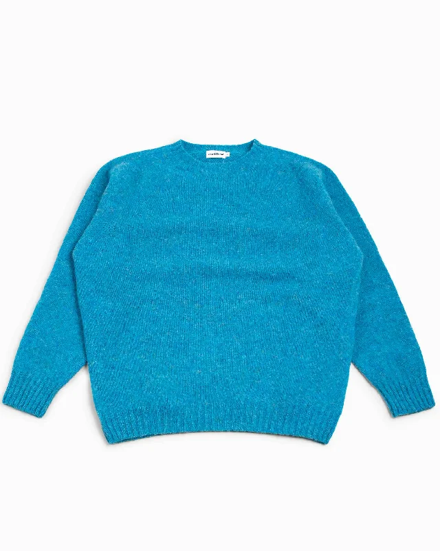 pullover sweater comfy blue -Lost & Found Shaggy Sweater Azure