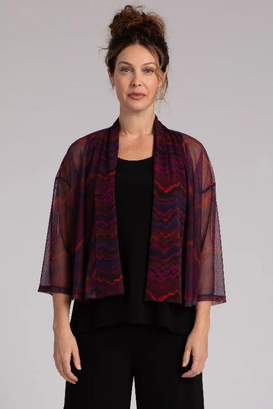 cardigan versatile wear -Mesh Mezza Luna Cardigan | Agate