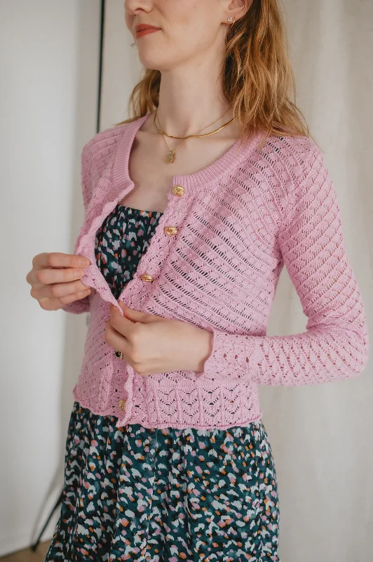 cardigan relaxed fit -The Novella Cardigan by Heartloom - Peony