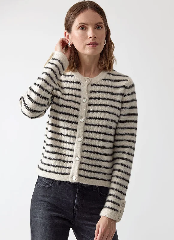 cardigan stylish brown -Tuxedo Front Cabled Cardigan