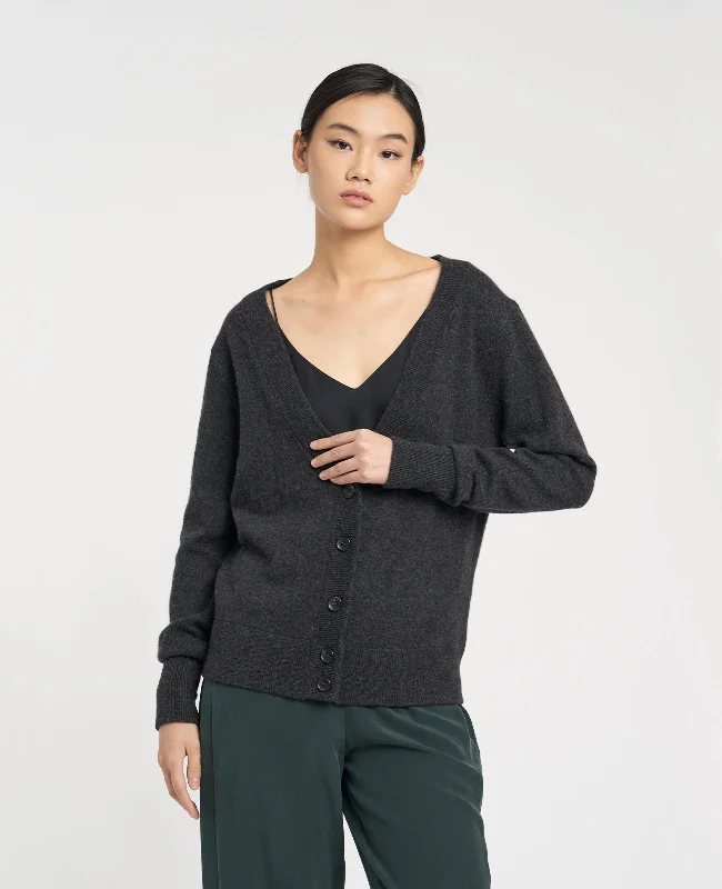 cardigan wool blend -Cashmere V-Neck Cardigan