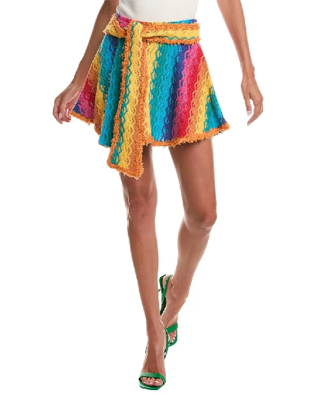 peach high waisted skirts vibrant -ALEXIS Kalile Mini Skirt