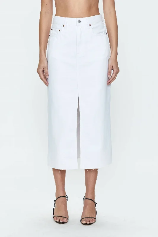 lilac leather skirts bold -Alice Skirt In White