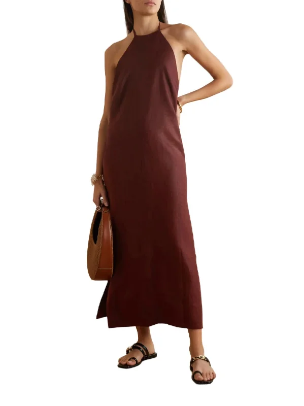 heather grey skirts for office -Antonia Dress In Coffee