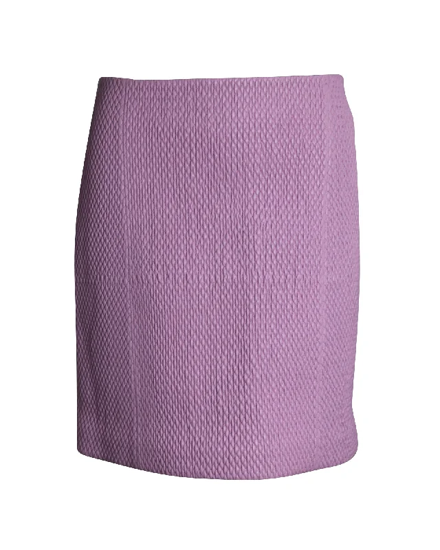 lilac tiered skirts boho -Bottega Veneta Quilted Skirt in Pink Leather