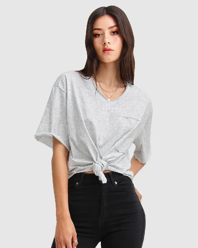 taupe mini skirts bold -Brave Soul Oversized T-Shirt - Grey