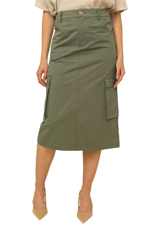 lilac silk skirts luxurious -Callen Skirt In Olive