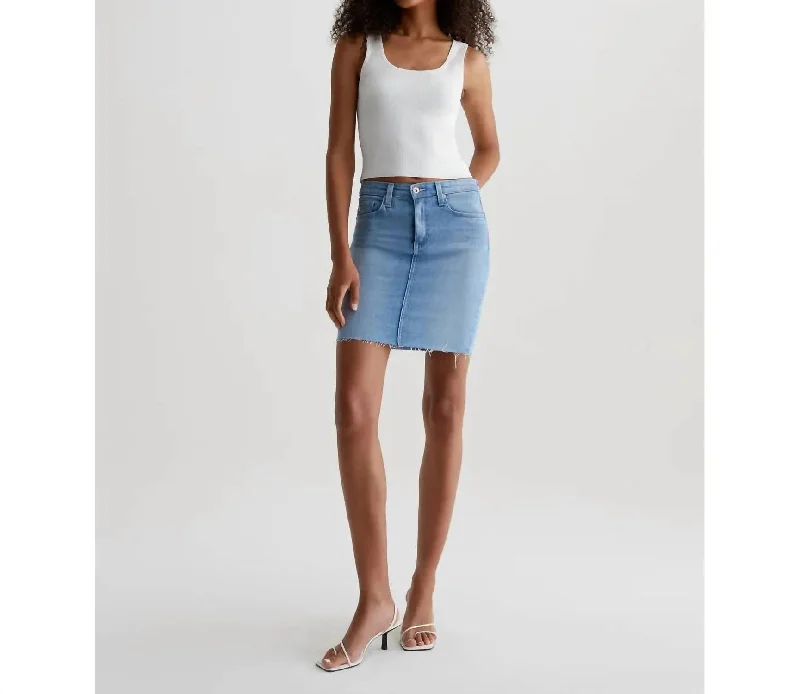 teal denim skirts casual -Erin Skirt In Sincerely