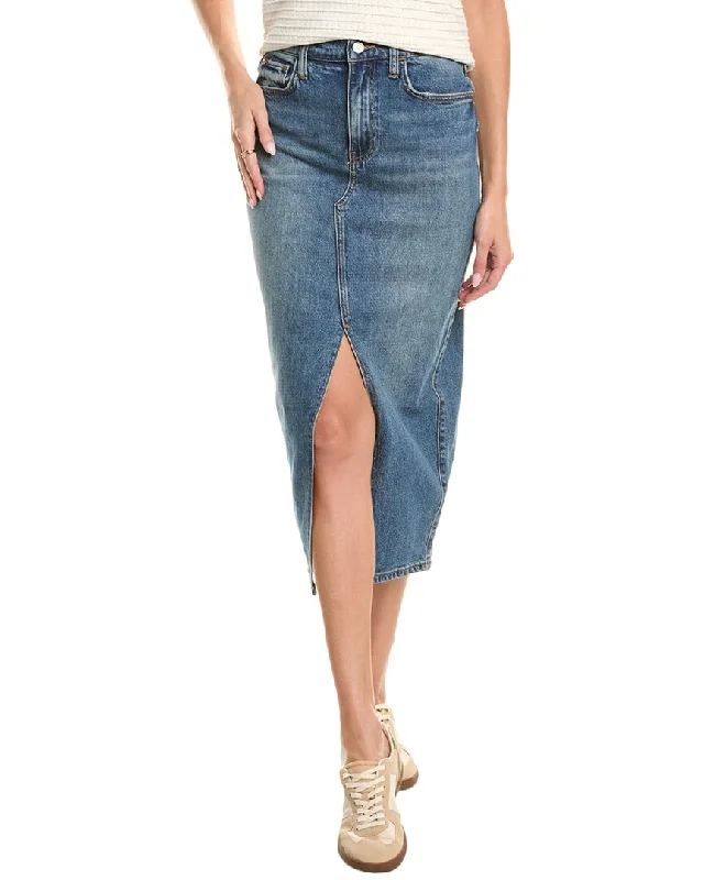 navy pleated skirts polished -HUDSON Jeans Reconstructed Skirt