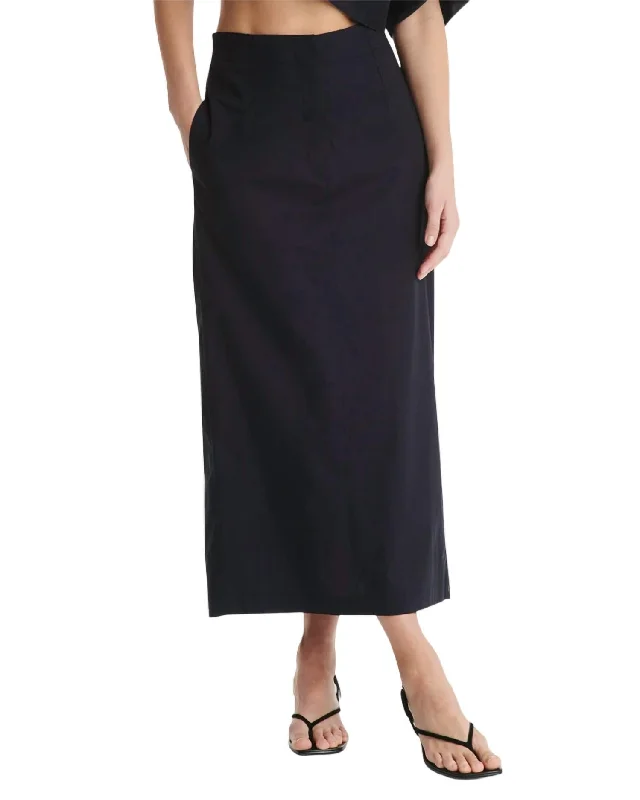 indigo chiffon skirts flowy -I Feel A Sin Coming On Skirt In Midnight