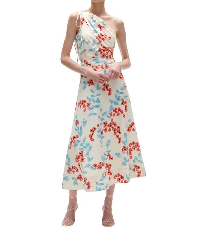 burnt orange maxi skirts bold -Isla Skirt In Wispy Floral Cream