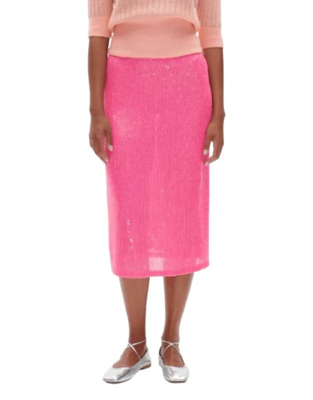 indigo tiered skirts boho -Jolette Skirt In Pink