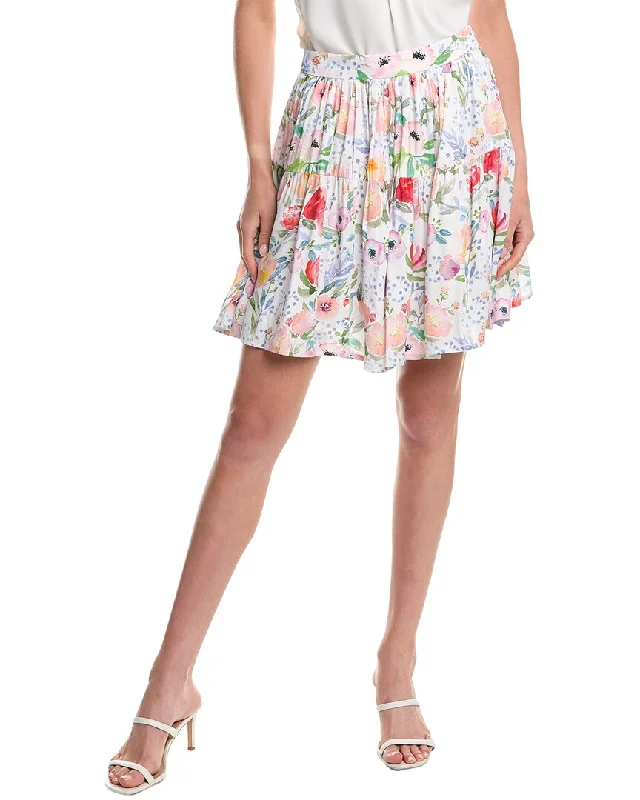 coral high waisted skirts chic -Lucy Paris Laufey Mini Skirt