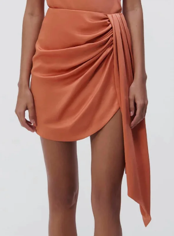 indigo mini skirts trendy -Mae Skirt In Coral