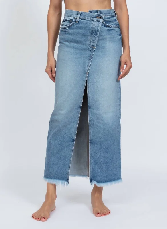 sage denim skirts modern -Maxi Skirt In Berkley