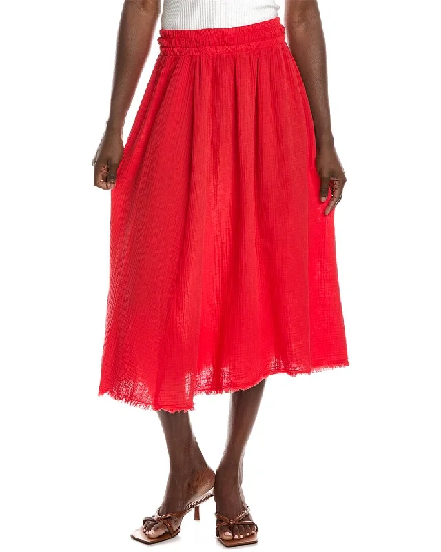 coral pencil skirts polished -Nation LTD Safa Midi Skirt