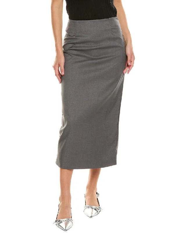 burnt orange denim skirts trendy -Seraphina Pencil Skirt