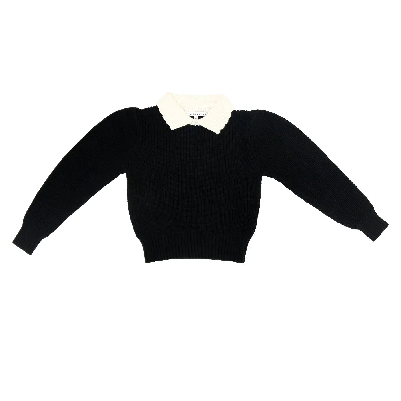 cardigan stylish black -Little Parni Black Sweater (K454)