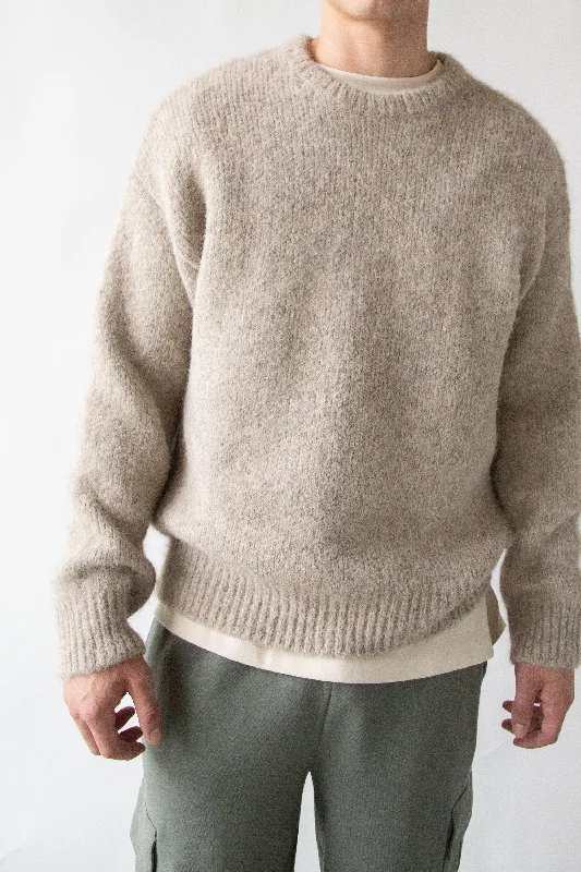 cardigan elegant tones -CREWNECK SWEATER