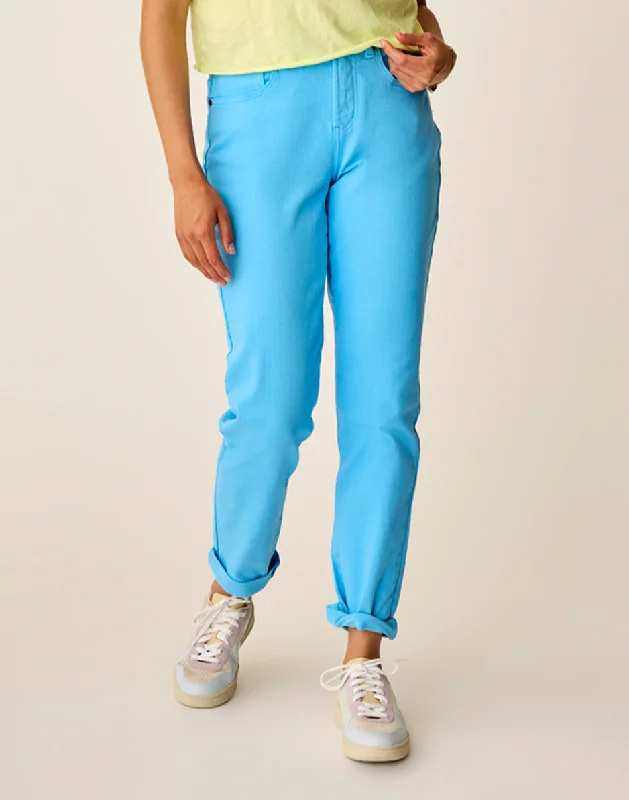 indigo tailored pants smart -Carson Jean: Lagoon