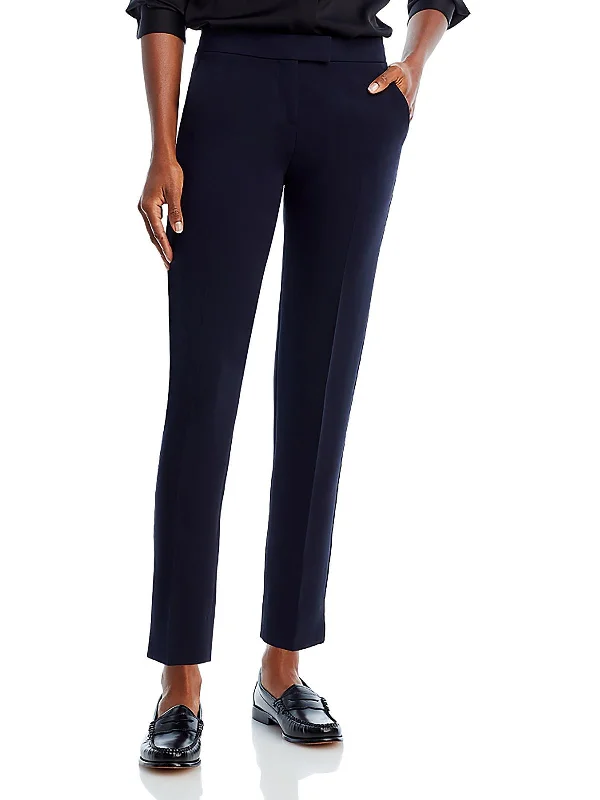 navy denim pants for women -Ibbey  Womens Crepe Office Dress Pants