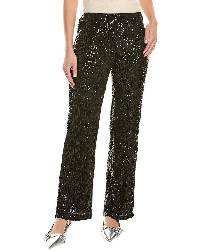 indigo sweatpants for lounging -Vince Camuto Sequin Flare Pant