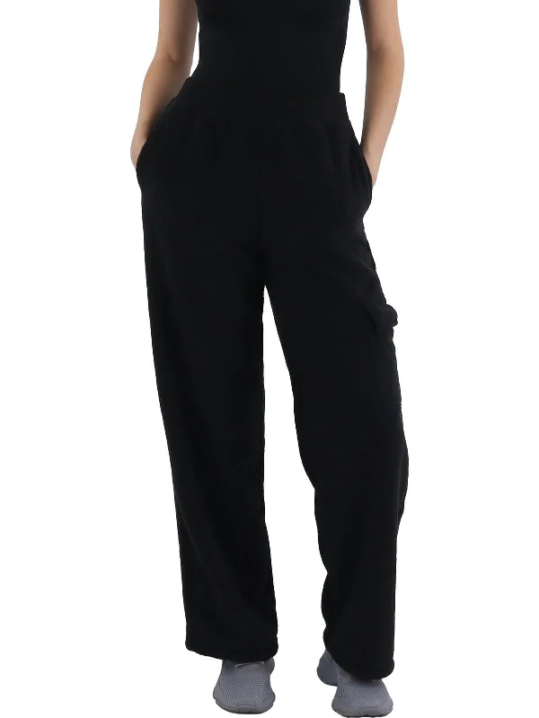 soft beige tailored pants polished -Womens Comfy Leg Pocket Cargo Pants