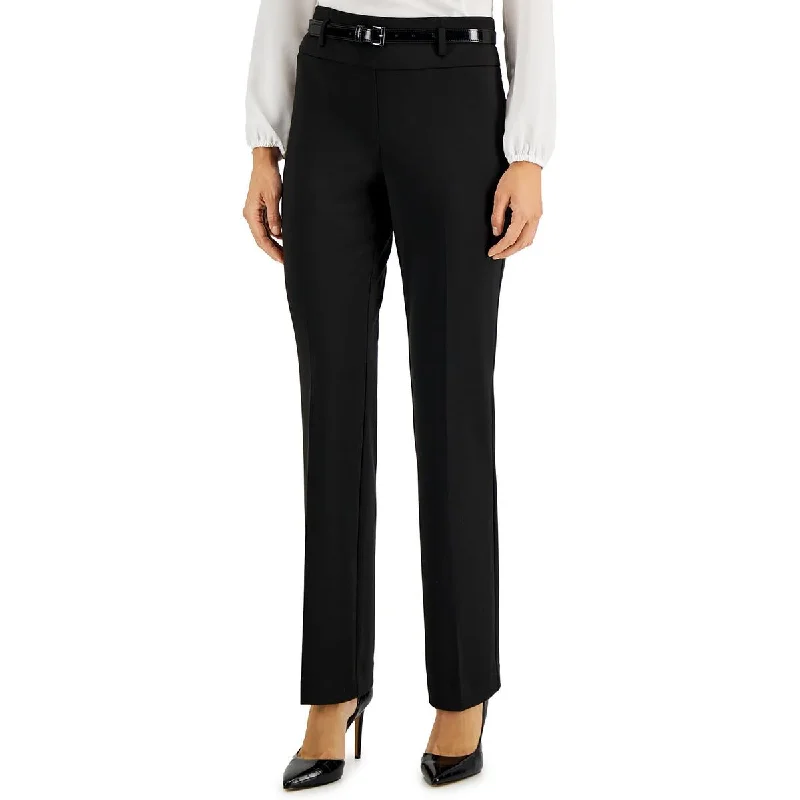 indigo chino pants polished -Womens High Rise Belted Bootcut Pants