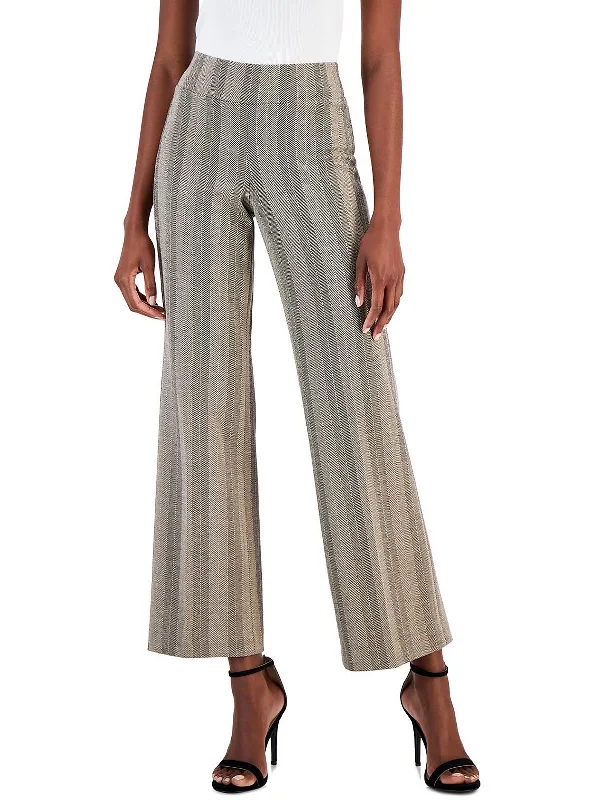 olive sweatpants relaxed -Womens Knit High Rise Wide Leg Pants